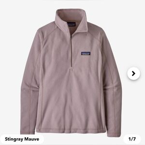 Patagonia Micro D 1/4 zip Fleece Sweater Light Mauve